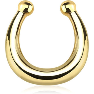 Fake piercing do nosa septum kolczyk rozginany