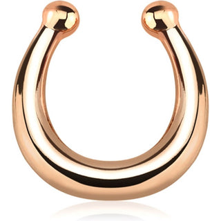 Fake piercing do nosa septum kolczyk rozginany