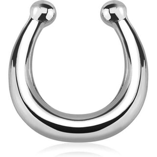 Fake piercing do nosa septum kolczyk rozginany