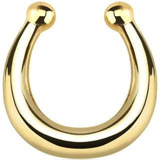 Fake piercing do nosa septum kolczyk rozginany