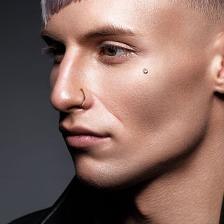 Tytan microdermal stopka z 3 dziurkami wysokość 2mm nakrętka cyrkonia płaska gwint wewnętrzny