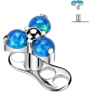 Tytan microdermal 3 hole trójkąt zirconia gwint wewnętrzny