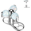 Tytan microdermal 3 hole trójkąt zirconia gwint wewnętrzny