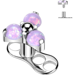 Tytan microdermal 3 hole trójkąt zirconia gwint wewnętrzny