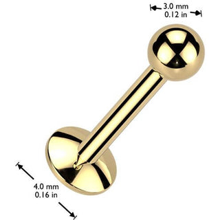 Tytan labret kulka podstawa 4mm gwint wewnętrzny