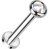 Tytan labret cyrkonia opal gwint wewnętrzny