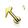 Tytan labret piorun płaski gwint wewnętrzny