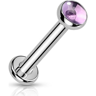Tytan labret kamień naturalny gwint wewnętrzny