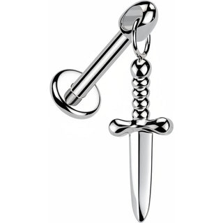 Tytan labret wiszący sztylet gwint wewnętrzny