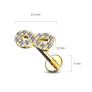 Sztanga zestaw labret kółko kolczyk rozginany, 4  sztuki