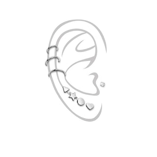 Pakiet zestaw kolczyków labret kółko, 8  sztuk