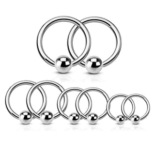 Kółko z kulką zapięcie captive bead, 4 s pars