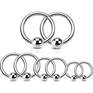 Kółko z kulką zapięcie captive bead, 4 s pars