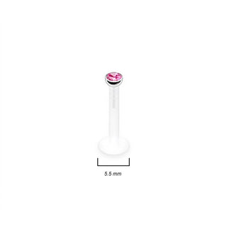Labret okrągła cyrkonia, 5  sztuk