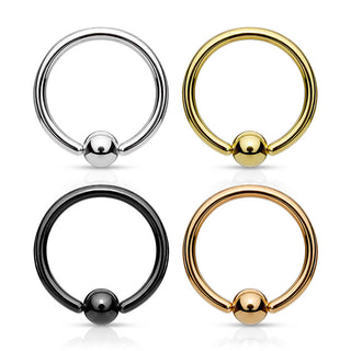 Kółko z kulką zapięcie captive bead, 4  sztuki