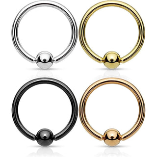 Kółko z kulką zapięcie captive bead, 4  sztuki