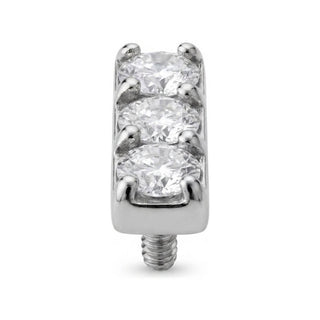 Tytan nakrętka rząd trzech cyrkonii gwint wewnętrzny