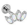 Tytan labret korona wachlarz opal markiza gwint wewnętrzny