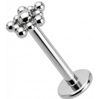Tytan labret nakrętka romb cluster kulek gwint wewnętrzny