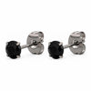 Tytan kolczyk okrągły niebieski kamień naturalny
