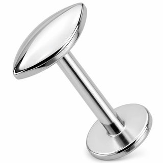 Tytan labret pełny kształt marquise gwint wewnętrzny