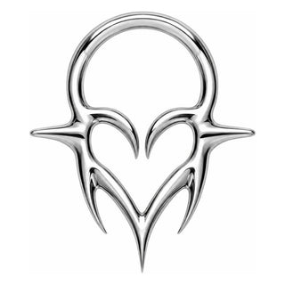 Tytan kółko gotyckie serce tribal clicker