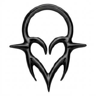 Tytan kółko gotyckie serce tribal clicker