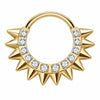 Tytan kółko kolce cyrkonia clicker