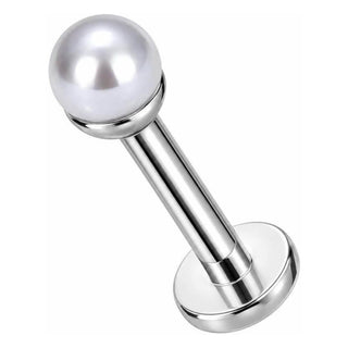 Tytan labret perła gwint wewnętrzny