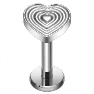 Tytan labret serce gwint wewnętrzny