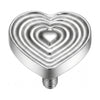 Tytan nakrętka serce z rowkami gwint wewnętrzny