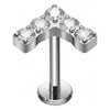 Tytan labret strzała cyrkonia push-in