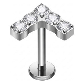 Tytan labret strzała cyrkonia push-in