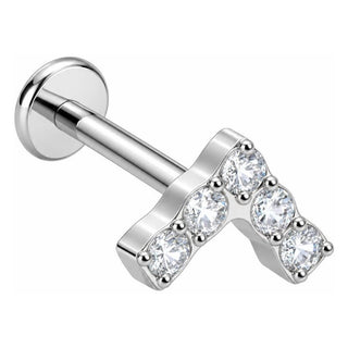 Tytan labret strzała cyrkonia push-in