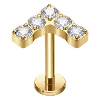 Tytan labret strzała cyrkonia push-in