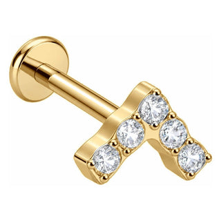 Tytan labret strzała cyrkonia push-in