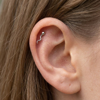 Tytan labret wąż gwint wewnętrzny – getragen