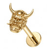 Tytan labret czaszka demona gwint wewnętrzny
