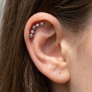Tytan labret gwiazdki cyrkonia gwint wewnętrzny – getragen