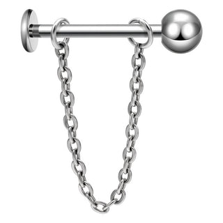 Tytan labret łańcuszek