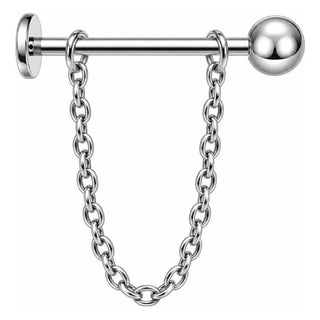 Tytan labret łańcuszek