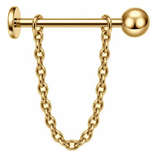 Tytan labret łańcuszek
