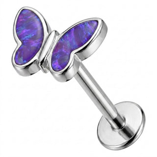 Tytan labret motyl gwint wewnętrzny